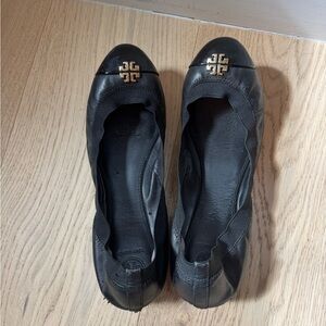Tory Burch Black Ballet Flats